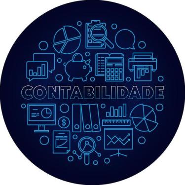 Imagem de Painel De Festa Redondo 1,50x1,50 - Profissão Contabilidade Efeito Neo