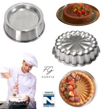 Imagem de Kit De 1 Forma Charlotte Decorada Para Bolo Nórdico Nordic Cake + 1 Fo