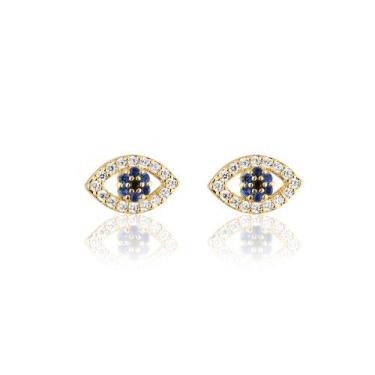 Imagem de Brinco de ouro 18 k Olho Grego . - Elegancy Joias