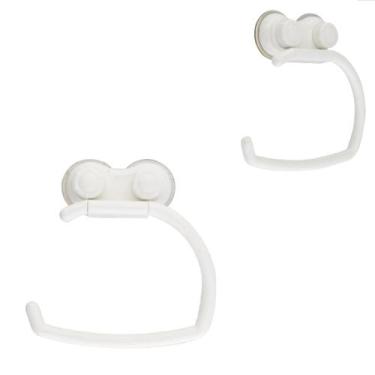 Imagem de Suporte Porta Papel Higiênico Toalha de Rosto com Ventosa - Fenicia