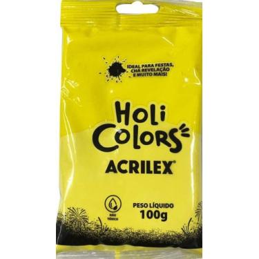 Imagem de Holi Colors - Amarelo - 100g - ACRILEX