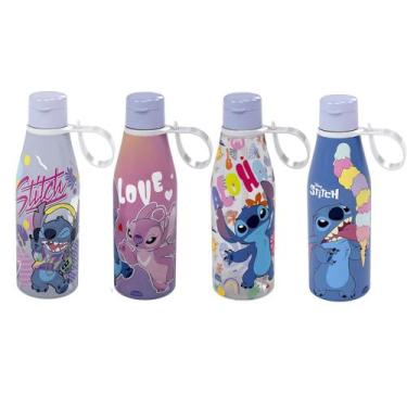 Imagem de 4 Garrafinhas Lilo Stitch 530ml para Festa Infantil Lembrancinha Sacol