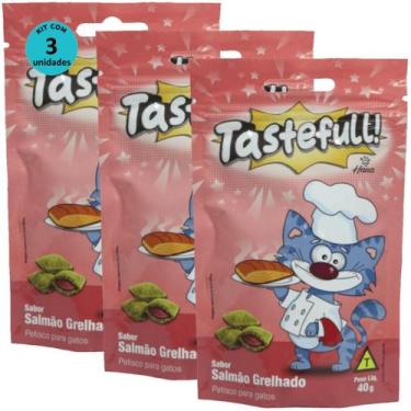 Imagem de Hana Tastefull Nuggets Para Gatos Salmão Grelhado 40g Kit 3 un - Hana 