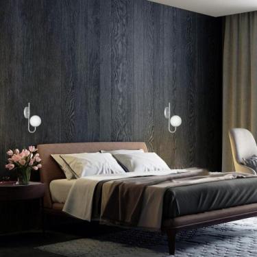 Imagem de Arandela Curva Globo 12 Jabuticaba  - kazapirme, Cinza