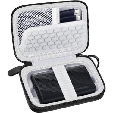 Imagem de Capa de transporte compatível com Samsung T9 SSD portátil de 4 TB 2 TB 1 TB, suporte de armazenamento de disco rígido externo USB de estado sólido capa para cabo USB (apenas caixa)