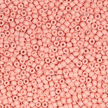 Imagem de Bala&Fillic Contas opacas de sementes de 3 mm cor rosa claro cerca de 3600 peças/100 gramas na bolsa, 8/0 contas de vidro para fazer pulseira e colar (rosa claro)