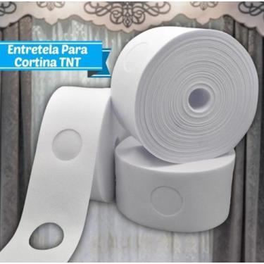 Imagem de Entretela TNT P/Cortina Com Furo 10cm (28mm) Rolo 10 Metros - MCT DE A