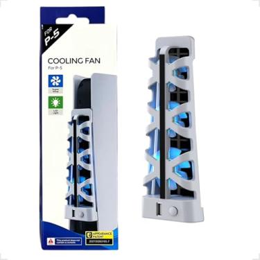 Imagem de Cooler Ventilador Refrigeração Com 3 Fan Ventoinha Com Led Usb Compatível Para Playstation 5 Ps5 (BRANCO)