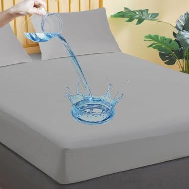 Imagem de JamRest 1 pacote com protetor de colchão impermeável tamanho queen, capa de colchão respirável, capa de colchão com bolso profundo que estica até 53 cm, capa de cama macia e silenciosa