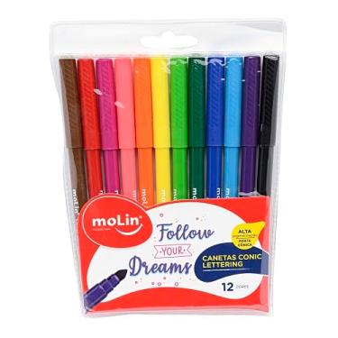 Imagem de Canetas Conic Lettering, Blister com 12 cores