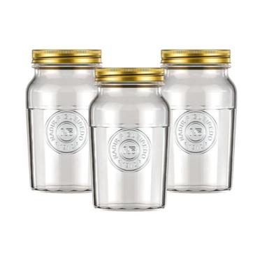 Imagem de Pote Americano Vintage Retro Tampa Biscoito 1,5L Nadir 3 Un - NADIR FI