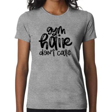 Imagem de Baby Look Gym Hair Don't Care - Foca na Moda, Cinza, GG