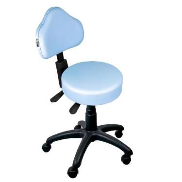 Imagem de Cadeira Mocho Azul Claro Ergonômico - ULTRA Móveis - Ultra Móveis Corp