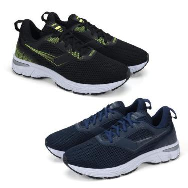 Imagem de Kit 2 Pares Tênis Masculino Esportivo Cadarço Leve Caminhada - Vorax, 