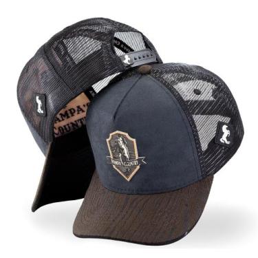 Imagem de Boné Rural Estilo Cavalo Sertanejo Campo Aba Curva - Pampas Country, P