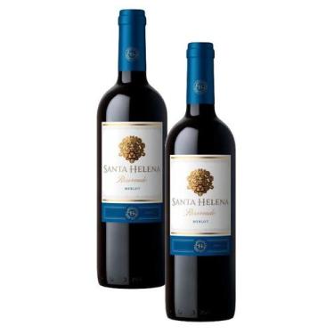 Imagem de kit 2 Vinho Santa Helena Merlot Reservado 750ml