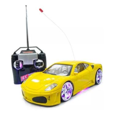 Imagem de Carrinho Controle Remoto Perfect Total  Leds Rodas Farol Neon.(Amarelo