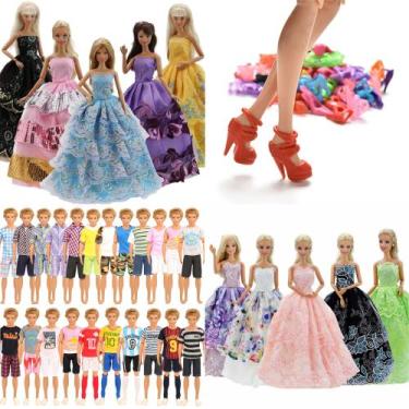Imagem de Kit de Roupas e Sapatos Para Bonecas e Bonecos de Até 30cm de Altura -
