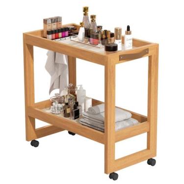 Imagem de Carrinho Multiuso Apoio Auxiliar Salão Manicure com Rodinhas - DecorMo
