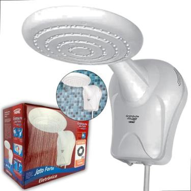 Imagem de Chuveiro GranDucha Eletrônica Jato Forte Pressurizador Fame, 110V