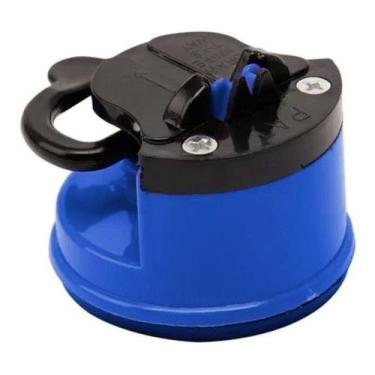 Imagem de Amolador Afiador De Facas Tesouras Canivetes Com Ventosa - AZ135, Azul