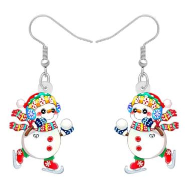 Imagem de DALANE Brincos de boneco de neve de anime de acrílico com pingente de gota e doces, presentes engraçados para mulheres, berloques, lembrancinhas de festa, decoração, Medium, Acrílico, Sem pedra