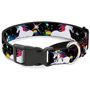 Imagem de Buckle-Down Coleira para cachorro Unicorn Universe Martingale, 3,81 cm de largura serve para 40,64 a 58,40 cm de gola média