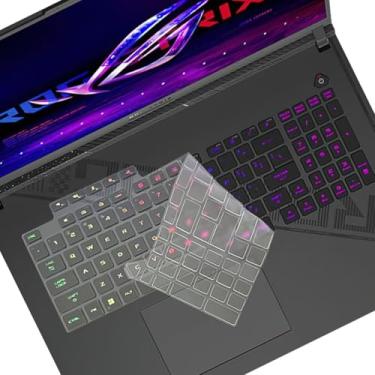 Imagem de Capa de teclado para laptop gamer ASUS ROG Strix Scar 18/ROG Strix G18 45.7 cm, ROG Strix Scar 18 G835 G835LX G835LW G834 G834JY e ROG Strix G18 G815 G814 G815LW/LR/LP G8815LW/LR/LP G8815LW/LP G8815LW