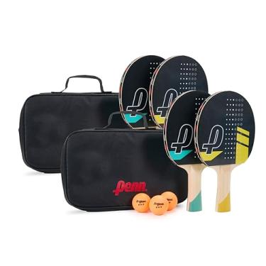 Imagem de Penn Conjunto de raquete de tênis de mesa para 4 jogadores – inclui quatro raquetes 5.0, seis bolas de ping pong de 3 estrelas e duas bolsas de armazenamento