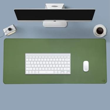 Imagem de ICONIC Tapete de mesa de couro PU Pro PC Gear | Tapete de mouse premium com almofada de viagem bônus, porta-copos e marcador de página | Tapete de mouse elegante, durável e impermeável para escritório