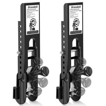 Imagem de Drusolell Ferramentas de instalação de tapume, kit de montagem de tapume com revelações ajustáveis, medidor de revestimento de volta feito de corpo de policarbonato (preto, 5/40.6 cm)