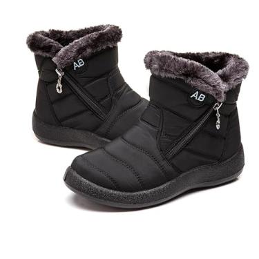 Imagem de Botas Femininas De Neve Inverno Impermeável, grossas e quentes, pelúcia quente calçados casuais sapatos impermeáveis ​ ultraleves. TAM 37