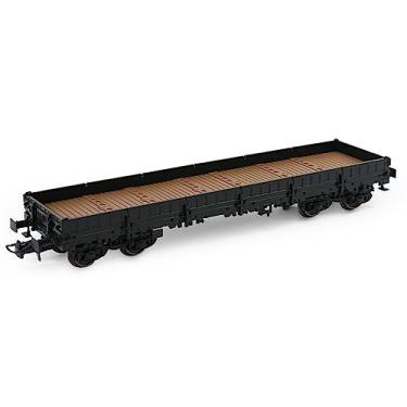 Imagem de C8764 1 unidade 1:87 escala HO 40' acoplador estilo europeu modelo de carro de lado baixo vagão pintado modelo ferroviário (preto)