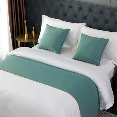 Imagem de Cama, corredor, lenço, colchas, luxuoso, confortável, cor sólida, corredores e cachecóis, liso, simples, proteção de cama, hotéis, decoração de casa, Queen, toalha de cama king size, capa de