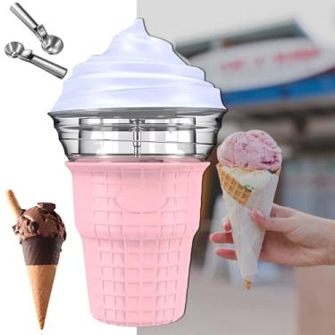 Imagem de Sorveteira, 450ml adequada para capacidade de compartilhamento familiar, sorveteira elétrica fácil, máquina de sorvete de formato divertido, congelados, eletrodomésticos divertidos