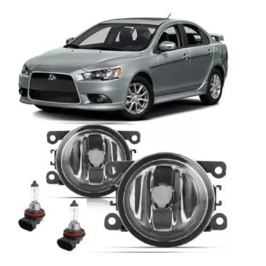 Imagem de Par Farol De Milha Universal Lancer GT 2012 2013 2014 2015 2016 2017 2018 2019 + Lâmpada