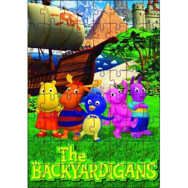 Imagem de Quebra-Cabeça Jogo Infantil Backyardigans 64 Peças MDF 18x26 - Brother