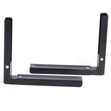 Imagem de Prateleira de Micro-ondas, Kit de Montagem de Micro-ondas Com Parafusos Fixos Suporte de Micro-ondas de Metal de 90 Graus, Suporte de Micro-ondas Montado na Parede, Suporte