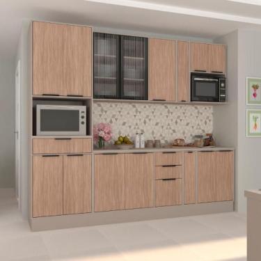 Imagem de Cozinha Stylo Modulada 270cm Nicho Microondas e Torre Quente - Casa La