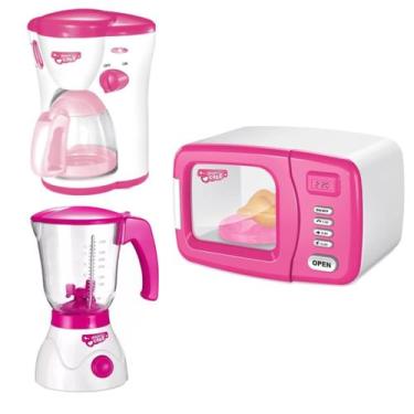 Imagem de Brinquedo Cafeteira Expresso C/ Microondas e Liquidificador - DM Toys