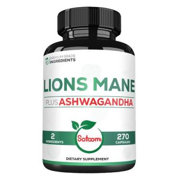 Imagem de Suplemento Satoomi Lions Mane com Ashwagandha - 270 Cápsulas
