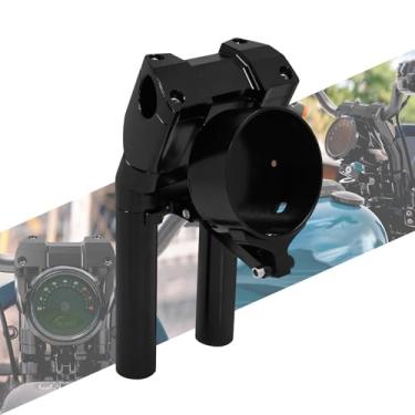 Imagem de HCmotorku Braçadeira de elevação para guidão de 25 cm de altura com kit de extensão para Harley Low Rider S 2022-up (preto)