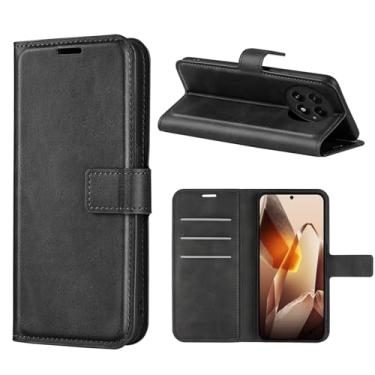 Imagem de Kezaizhe Capa flip para 13 Oneplus 13 carteira de couro PU capa protetora magnética para celular One Plus 13 Folio Book Cover com suporte e compartimentos para cartão (preto)