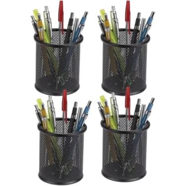 Imagem de Porta Lápis Aramado Kit 4 Unidades Organizador de Caneta Bancada Escritório Home Office Escrivaninha Multiuso