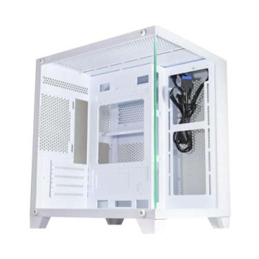 Imagem de Gabinete Gamer K-mex Aquario Cg-w305 Branco Micro Atx Sem Fan