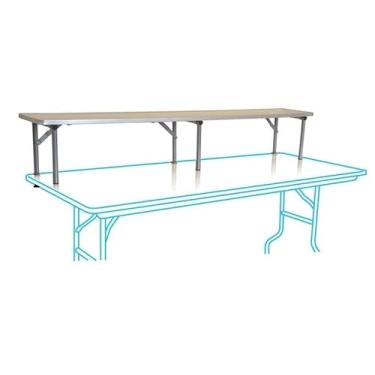 Imagem de TentandTable 4-Foot Rectangle Banquet Bar Top Riser | Commercial Quality, with Aluminum Edge, Solid Wood Top, & Rolled Steel Legs (Table Not Included)