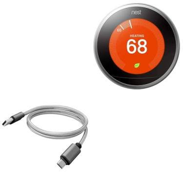 Imagem de BoxWave Cabo compatível com termostato Google Nest Learning - 3ª geração - Micro USB DuraCable, cabo de carregamento micro USB trançado - cinza espacial