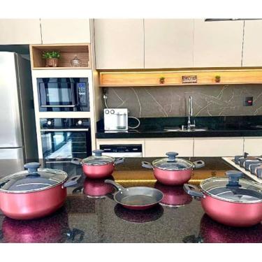 Imagem de Conjunto Jogo Panela Frigideira Teflon Antiaderente Caçarola