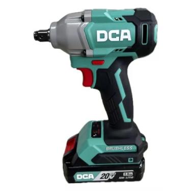 Imagem de Chave De Impacto À Bateria 1/2 Pol. 20v 2ah Dca Azul-turquesa Frequência 60hz