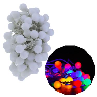 Imagem de Iluminação Pisca Pisca Bolinha 9M Com 60 Lâmpadas 127V Fio Transparente